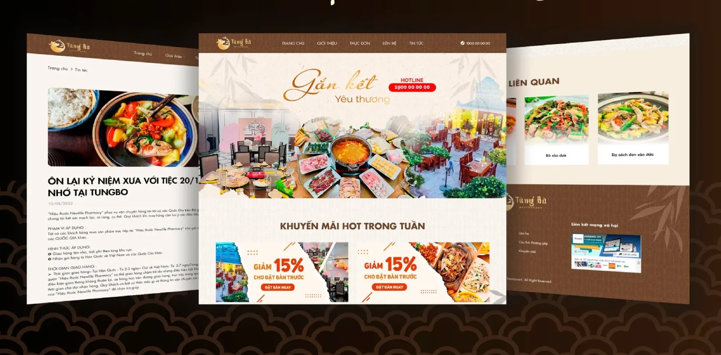 Thiết Kế Website Nhà Hàng Chuyên Nghiệp