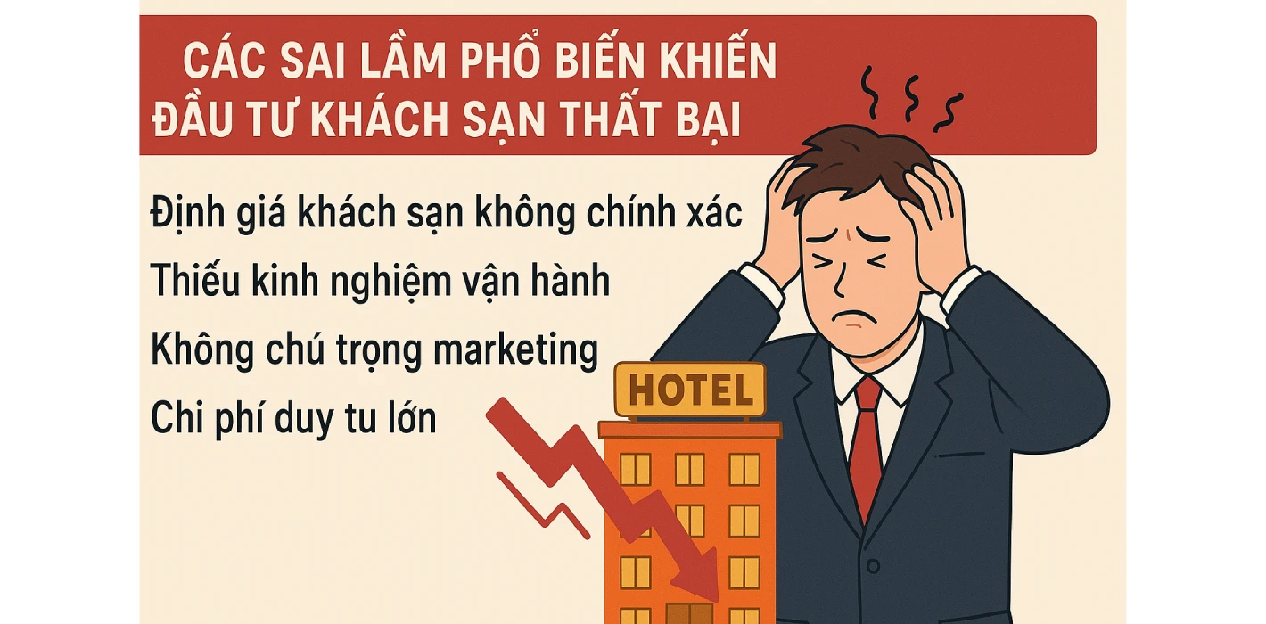 Các sai lầm phổ biến khiến đầu tư khách sạn thất bại
