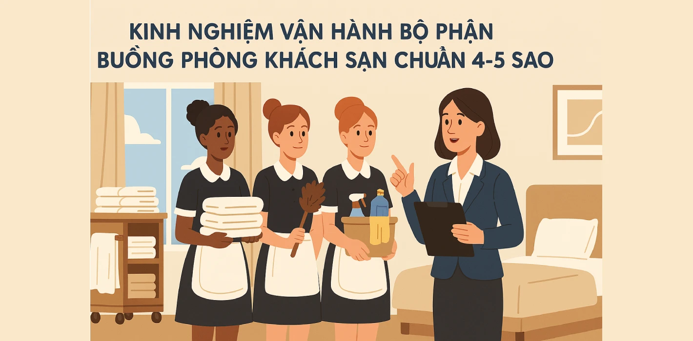 Kinh nghiệm vận hành bộ phận buồng phòng khách sạn chuẩn 4–5 sao