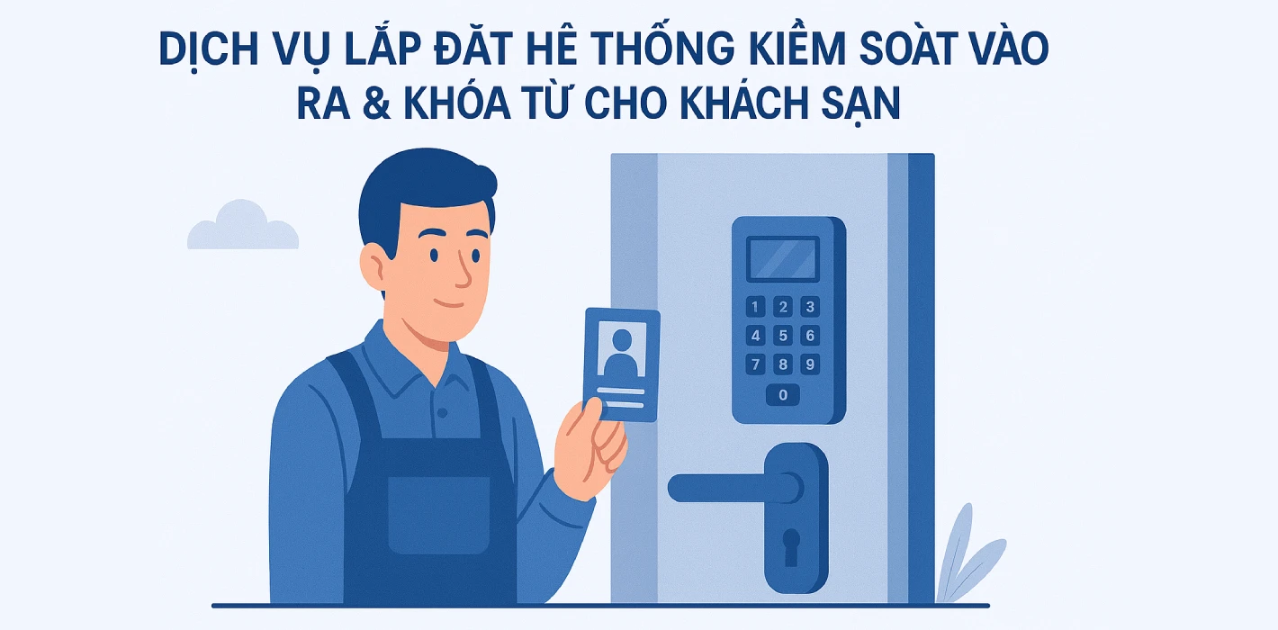 Dịch vụ lắp đặt hệ thống kiểm soát vào ra & khóa từ cho khách sạn