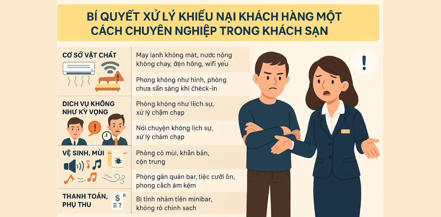 Bí quyết xử lý khiếu nại khách hàng một cách chuyên nghiệp trong khách sạn