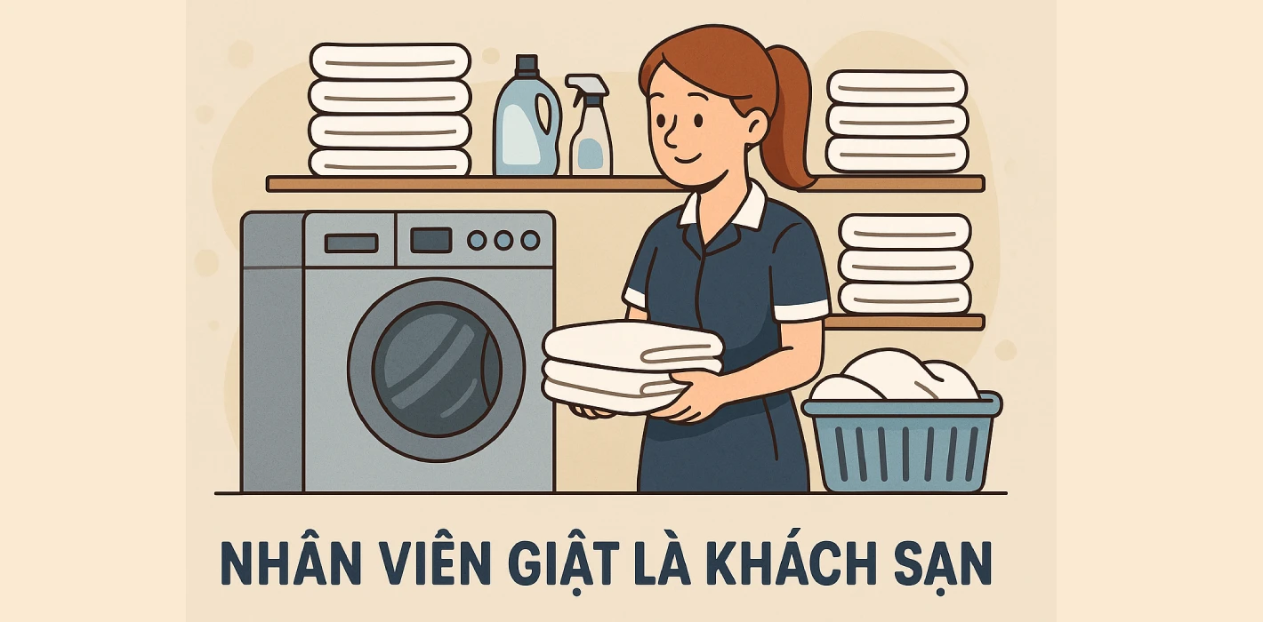 Nhân viên giặt là khách sạn là gì? Công việc, kỹ năng & vai trò trong bộ phận hậu cần khách sạn
