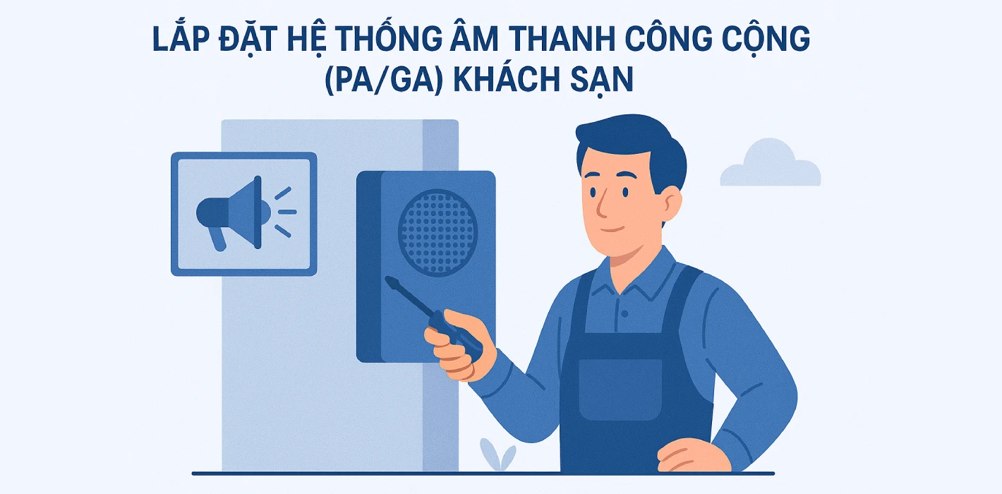 Dịch vụ lắp đặt hệ thống âm thanh công cộng (PA/GA) cho khách sạn