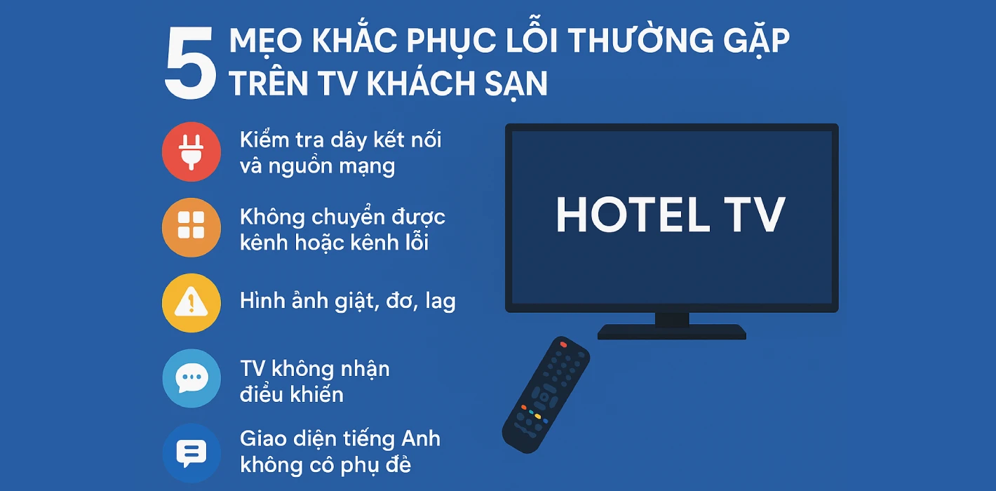 5 Mẹo Khắc Phục Lỗi Thường Gặp Trên TV Khách Sạn