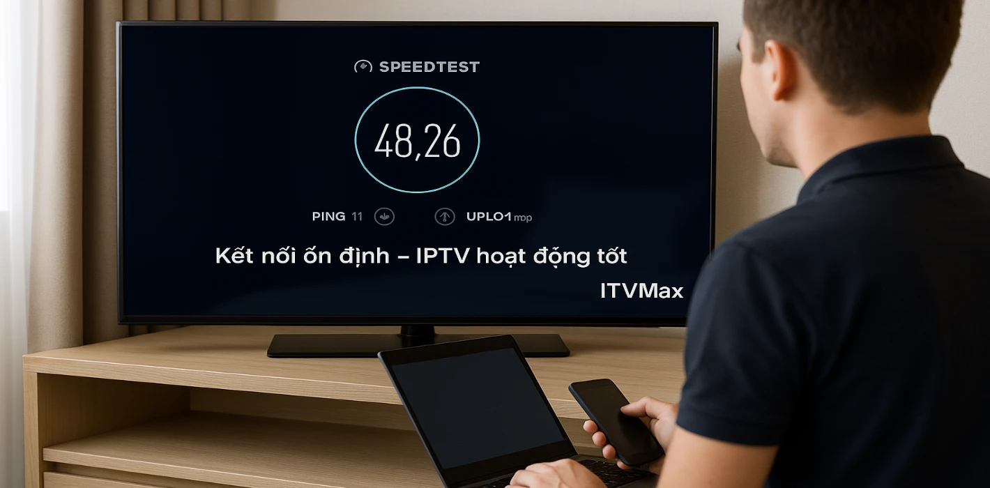 Kiểm tra tín hiệu mạng IPTV trong phòng – Giải pháp khắc phục tình trạng TV chậm, đen màn hình