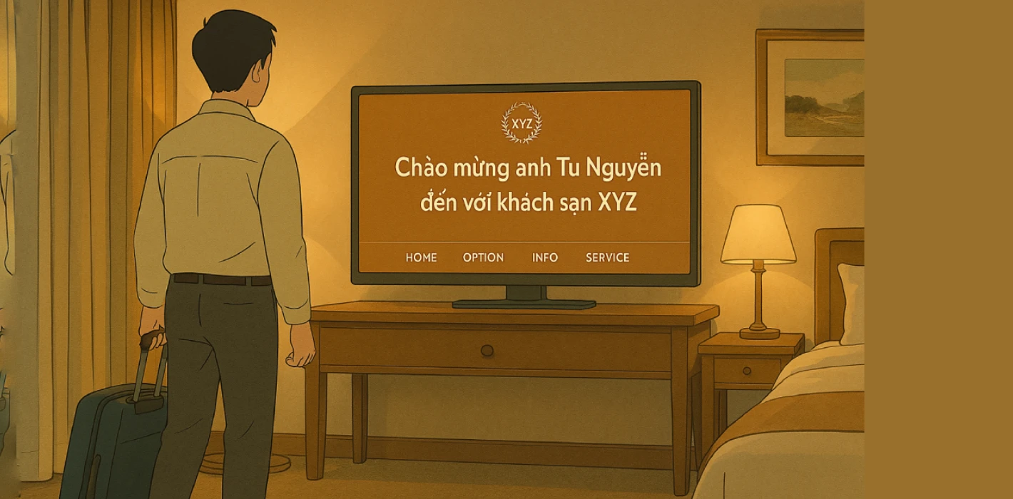 Tự tạo màn hình chào mừng cá nhân hoá trên IPTV cho từng khách lưu trú