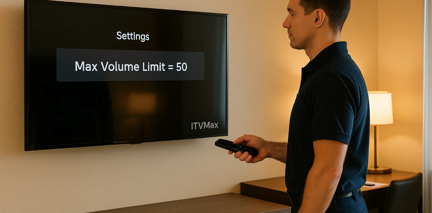 Cài đặt giới hạn âm lượng TV – Giải pháp chống ồn hiệu quả cho khách sạn