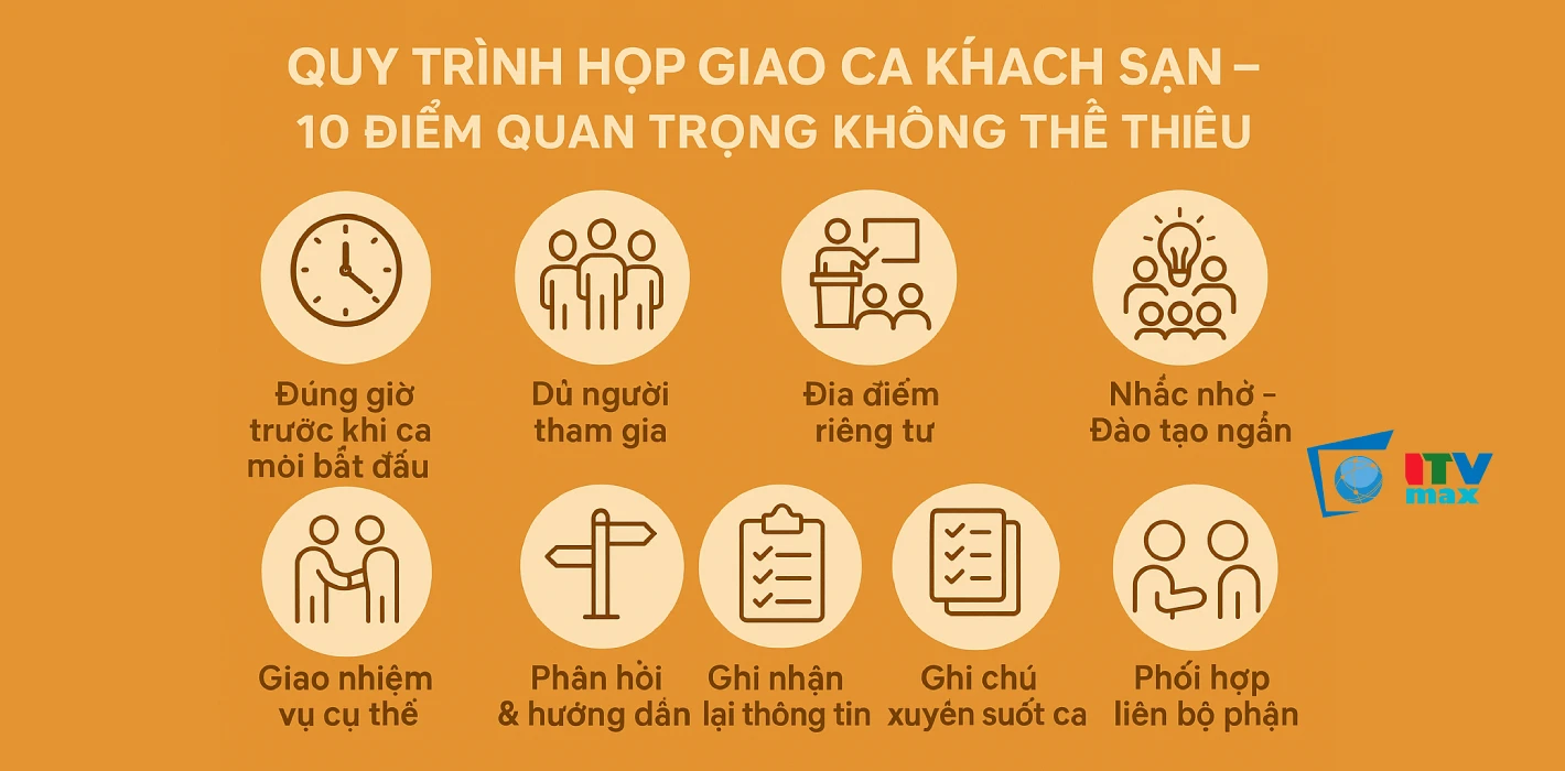 Hướng dẫn tổ chức họp giao ca hiệu quả trong khách sạn