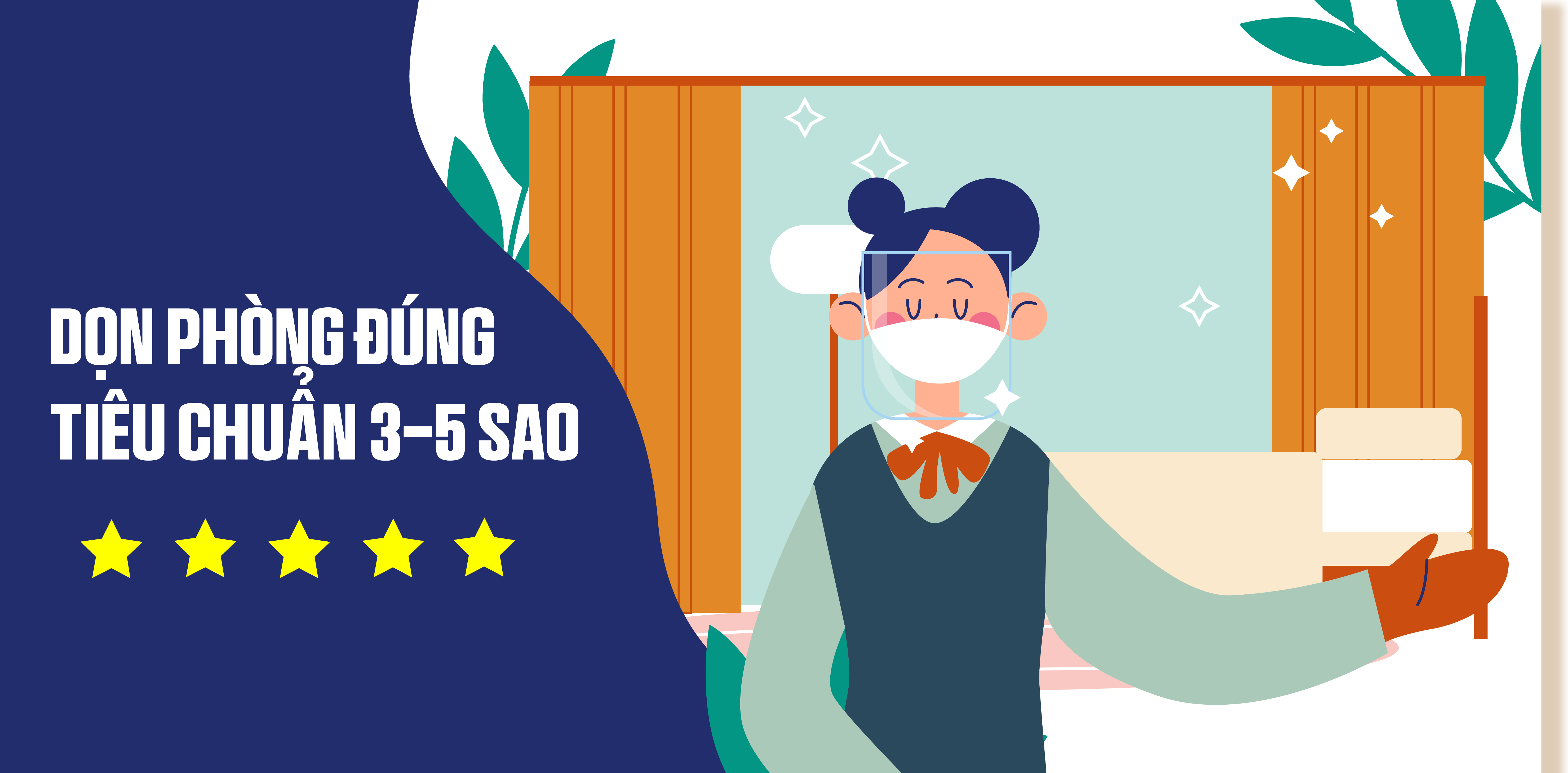 Dọn Phòng Đúng Tiêu Chuẩn 3-5 Sao