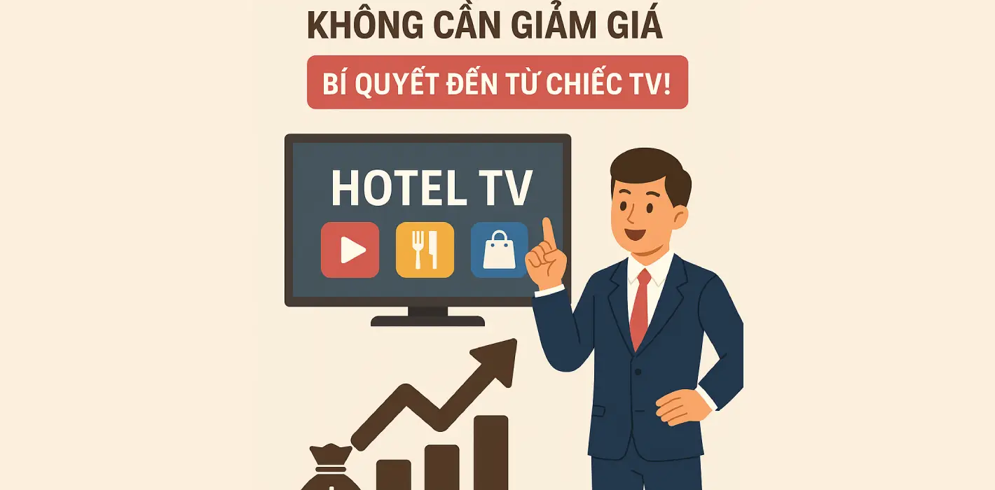 Bí Kíp Tăng doanh thu khách sạn không cần giảm giá – Bí quyết đến từ chiếc TV!