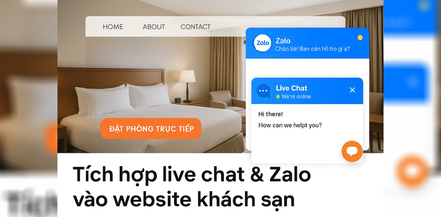 Tích hợp live chat, Zalo vào website khách sạn – Tăng chuyển đổi & hỗ trợ khách nhanh chóng