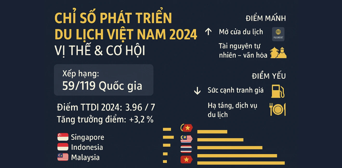 Chỉ Số Phát Triển Du Lịch Việt Nam 2024: Vị Thế & Cơ Hội Trên Bản Đồ Toàn Cầu
