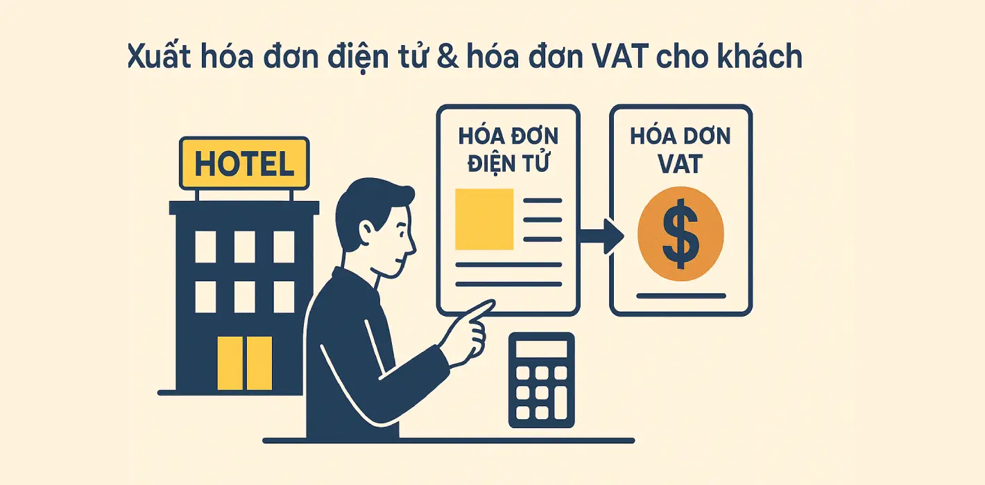Xuất hóa đơn điện tử & hóa đơn VAT cho khách sạn