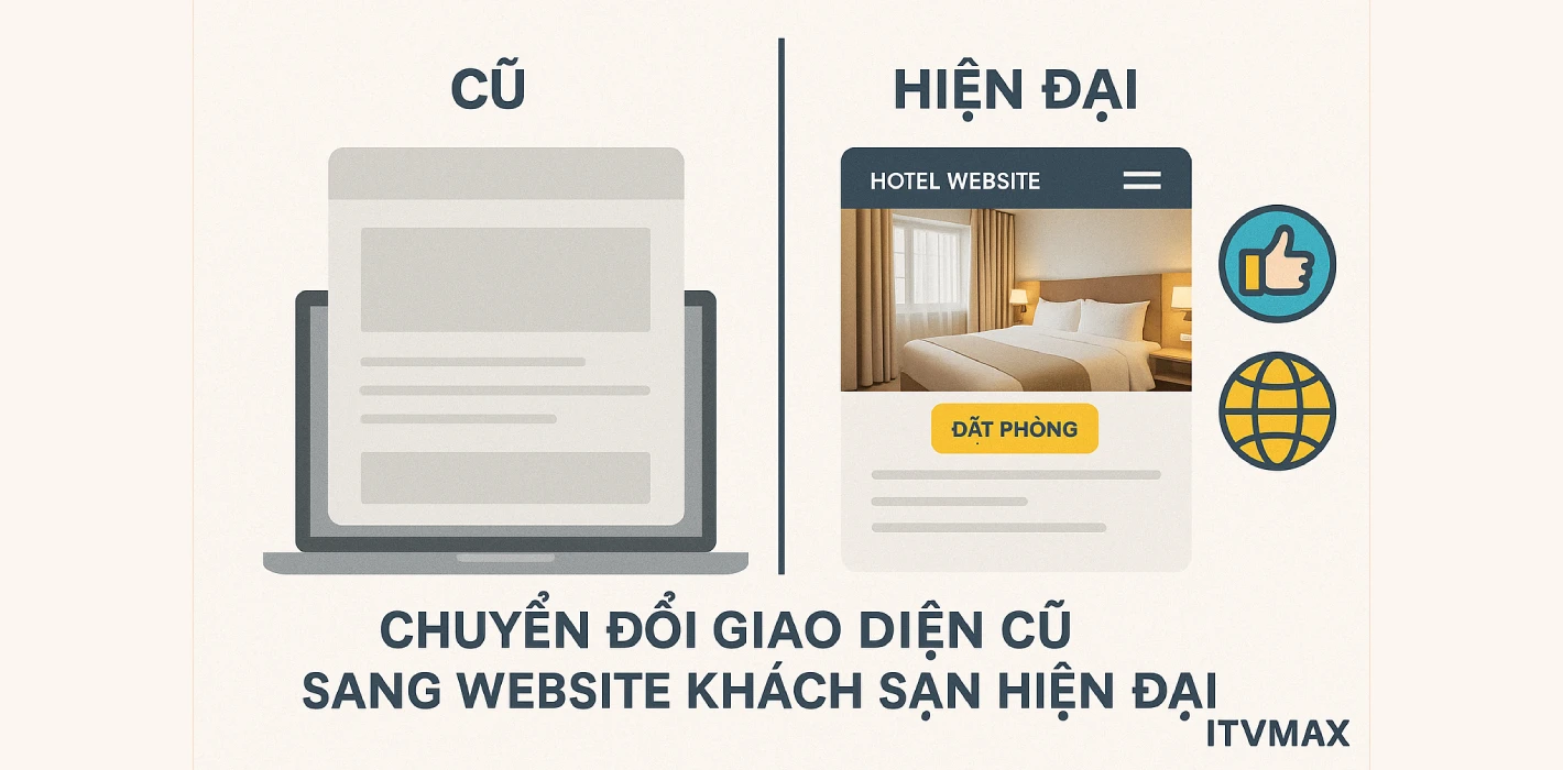 Nâng cấp giao diện website khách sạn – Thiết kế mới, trải nghiệm tốt hơn, tăng đặt phòng