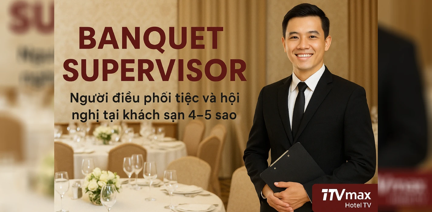 Banquet Supervisor – Người điều phối mọi khoảnh khắc hoàn hảo trong tiệc cưới, gala và hội nghị khách sạn 4–5 sao
