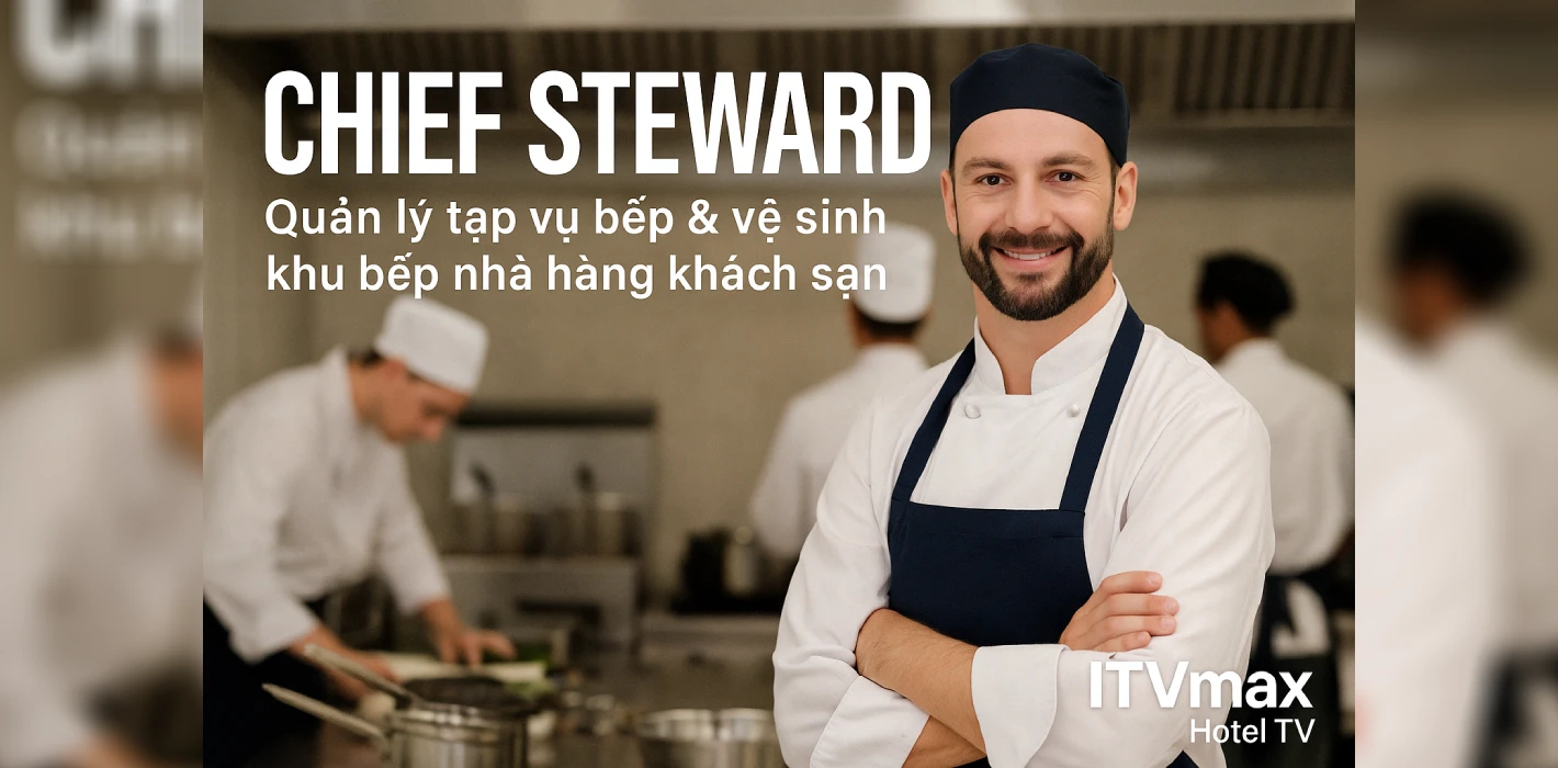 Chief Steward – Người chỉ huy hậu cần bếp và vệ sinh an toàn thực phẩm trong khách sạn 4–5 sao