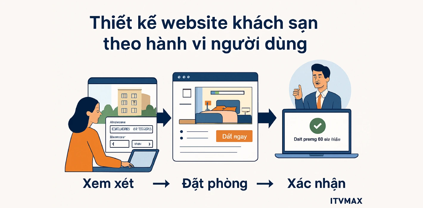 Thiết kế website khách sạn theo hành vi người dùng – Tối ưu UX và tăng tỉ lệ chuyển đổi