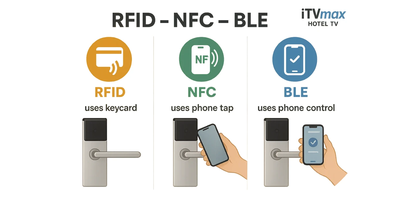 Công Nghệ RFID, NFC, BLE Trong Khóa Cửa Từ Khách Sạn