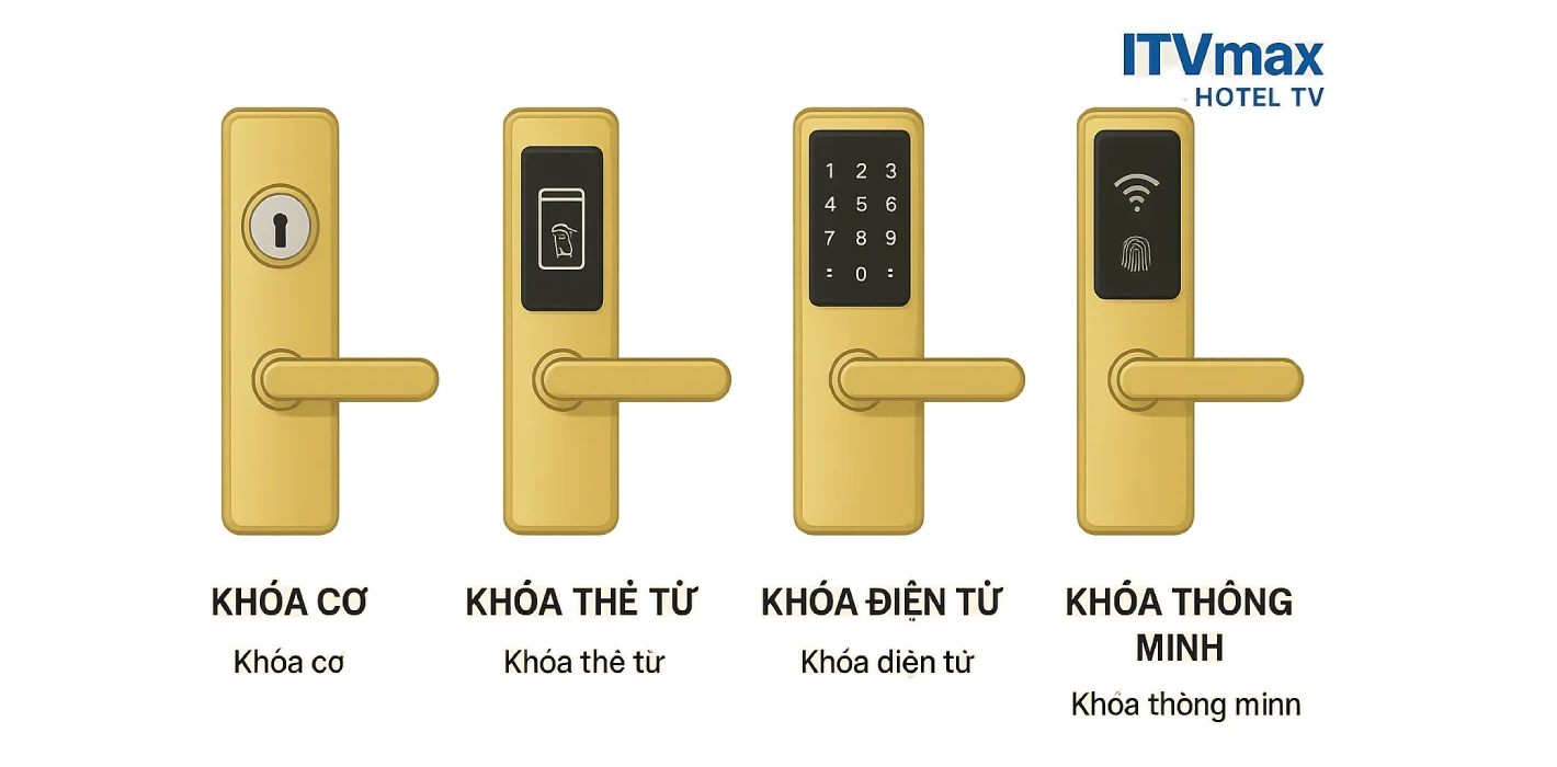 Phân Loại Khóa Cửa Khách Sạn: Khóa Cơ, Khóa Từ, Khóa Thông Minh
