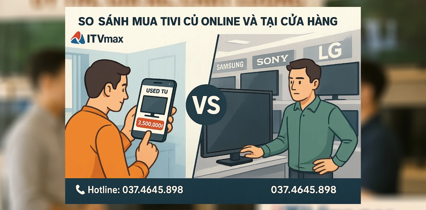 So Sánh Mua Tivi Cũ Online Và Tại Cửa Hàng | Nên Chọn Kênh Nào?
