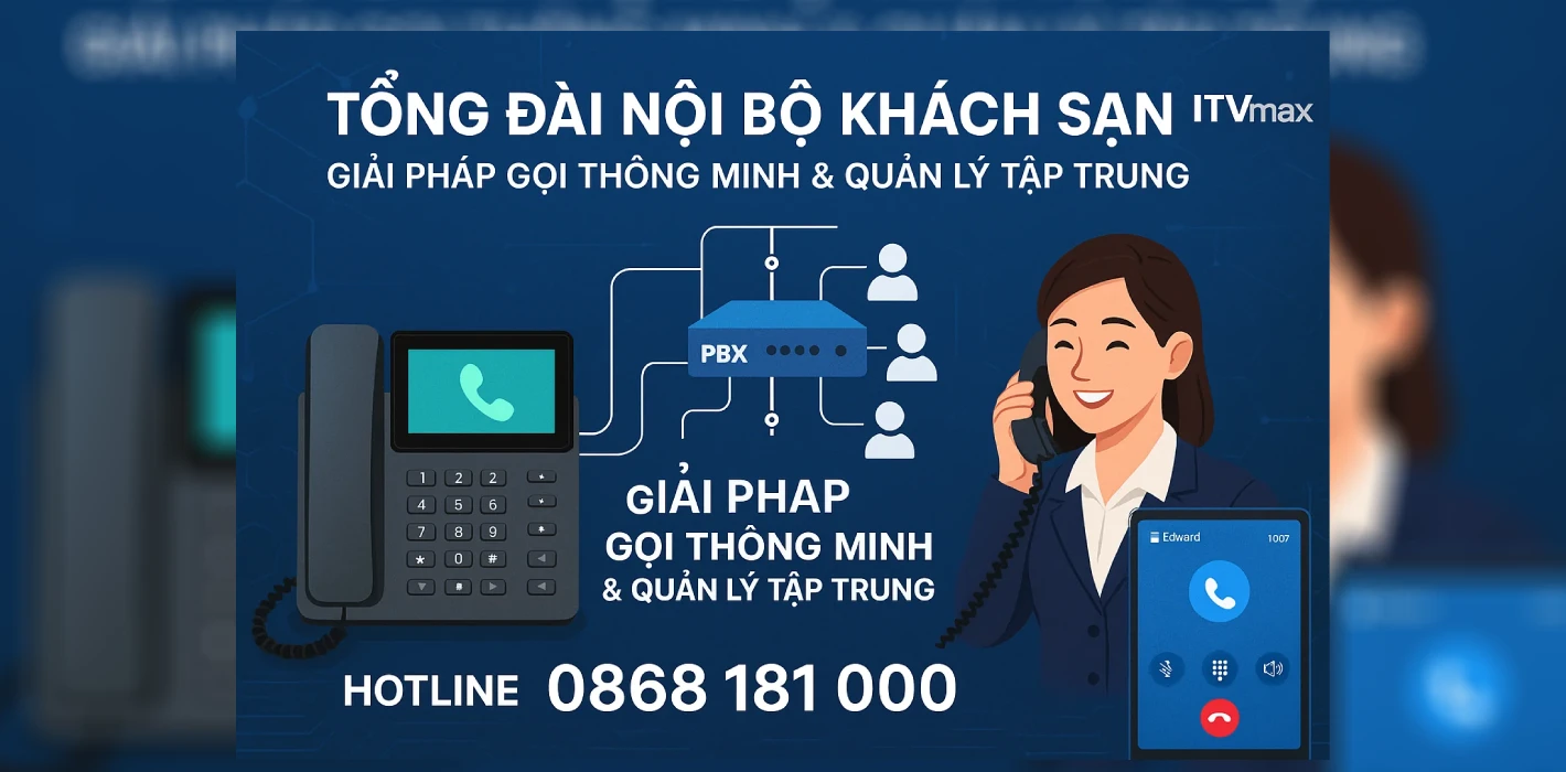 Hệ Thống Tổng Đài Nội Bộ (PBX – IP Phone) Trong Khách Sạn