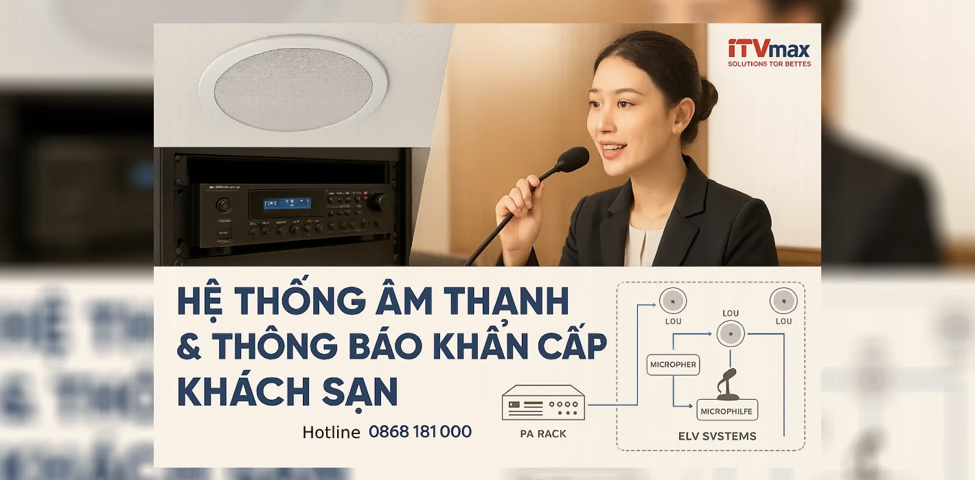 Hệ Thống Âm Thanh Công Cộng & Thông Báo Khẩn Cấp (PA) Trong Khách Sạn Qua ELV