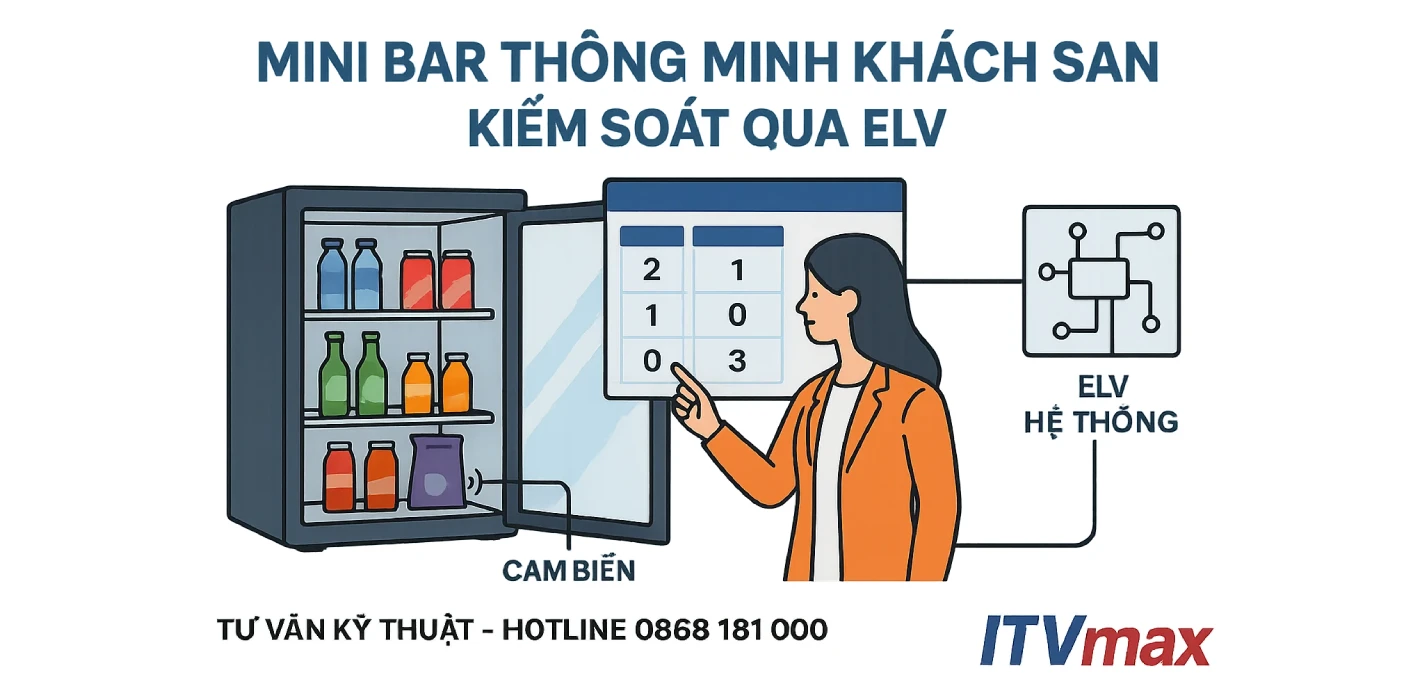 Hệ Thống Mini Bar Thông Minh Khách Sạn Qua ELV | Quản Lý & Kiểm Soát Tự Động