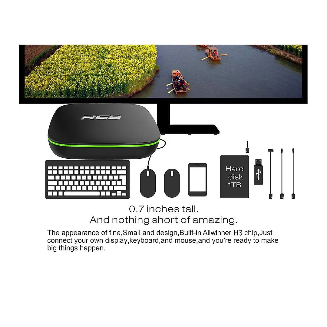 R69 Smart Set Top Tv Box 4k High Definition Quad-core 2.4g Wifi 1080p 2gb16gb0