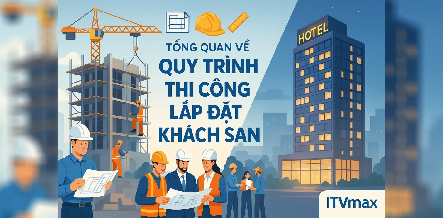 Tổng Quan Quy Trình Thi Công Lắp Đặt Khách Sạn | Các Giai Đoạn, Vai Trò & Sai Lầm Cần Tránh