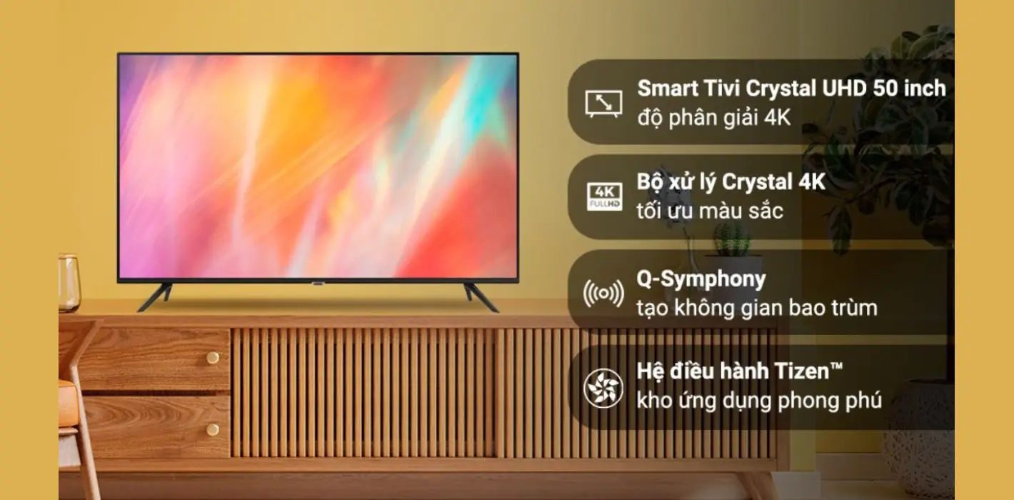 Đánh Giá Smart Tivi Samsung 4K 50 inch UA50AU7002 Cũ: Lựa Chọn Đáng Giá Cho Mọi Gia Đình