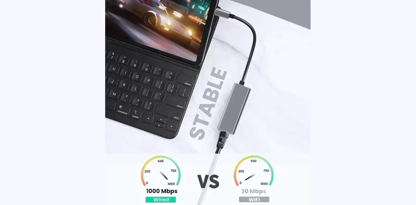 Bộ chuyển đổi Ethernet 1000Mbps USB 3.0 Type C sang RJ45 Cáp USB3