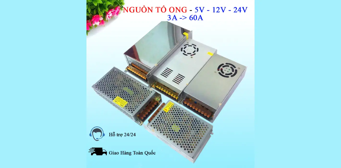 Nguồn Tổ Ong, Nguồn 12V 24V 5V, Đổi Nguồn Dùng Cho Camera . Motor0
