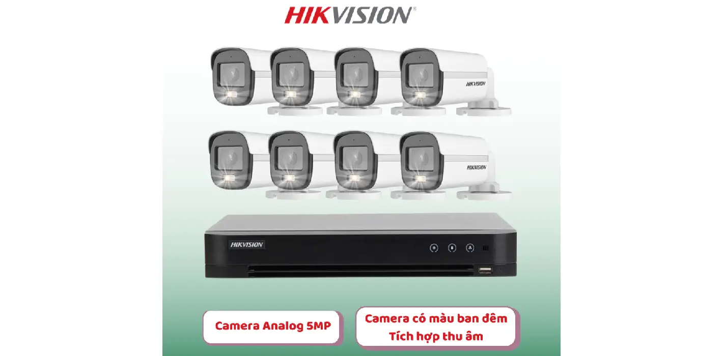Bộ Camera Quan Sát Hikvision 8 Kênh 5.0MP DS-2CE10KF0T-FS