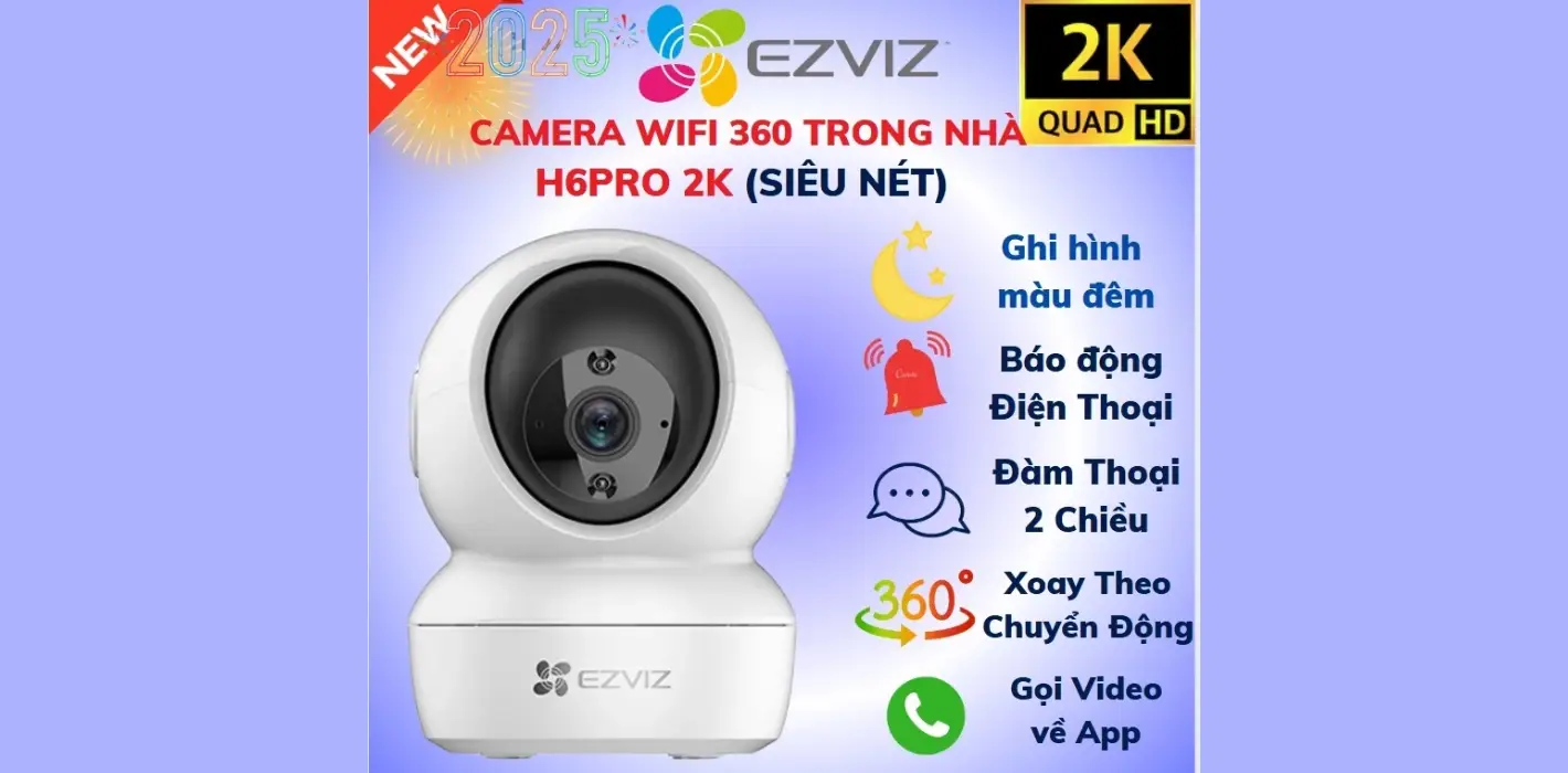 Camera Wifi Trong Nhà Xoay 360 Ezviz C6N TY+ 2M 4M 2K 1080P FULL HD1