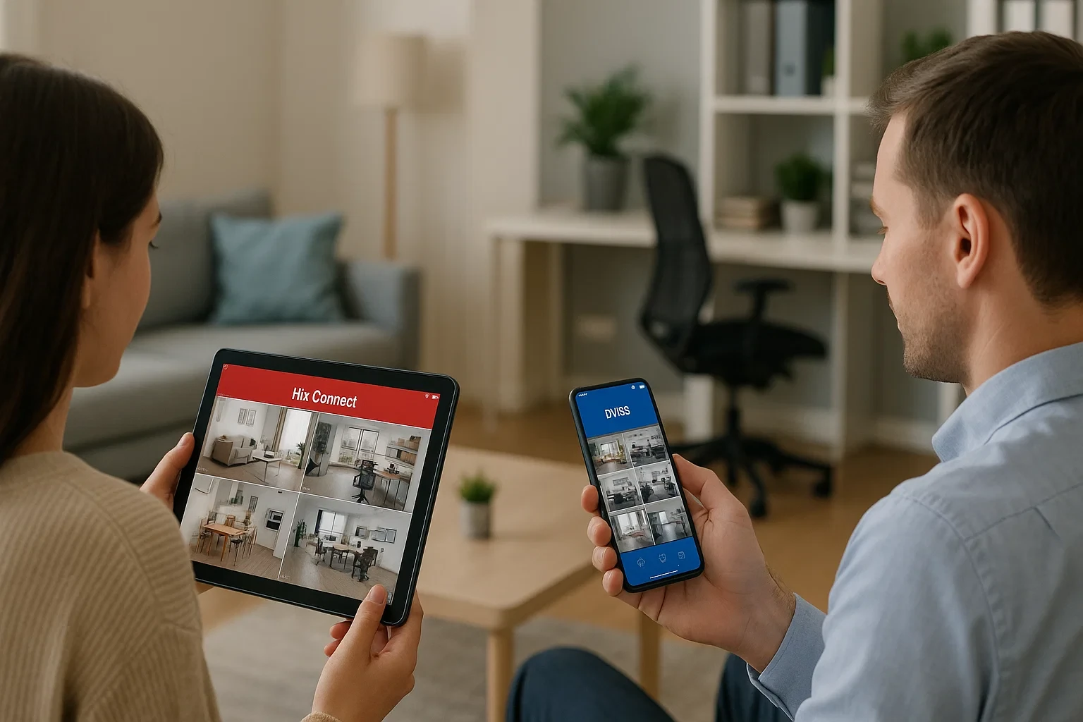 Hik-Connect, DMSS, giao diện hiển thị rõ nét camera Hikvision và Dahua cùng lúc