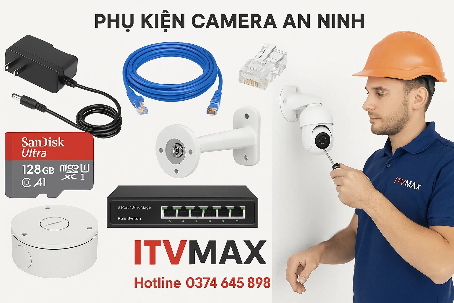 Các Phụ Kiện Cần Có Khi Lắp Camera An Ninh 2025 – Danh Sách Đầy Đủ, Kinh Nghiệm Chọn Mua