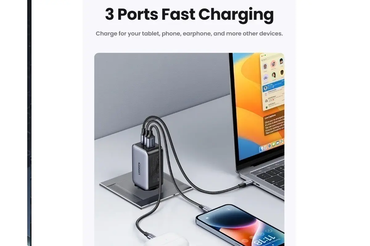 Củ sạc nhanh CD244 Nexode / Cốc sạc nhanh RoboGaN Mini CD361 65W UGREE2