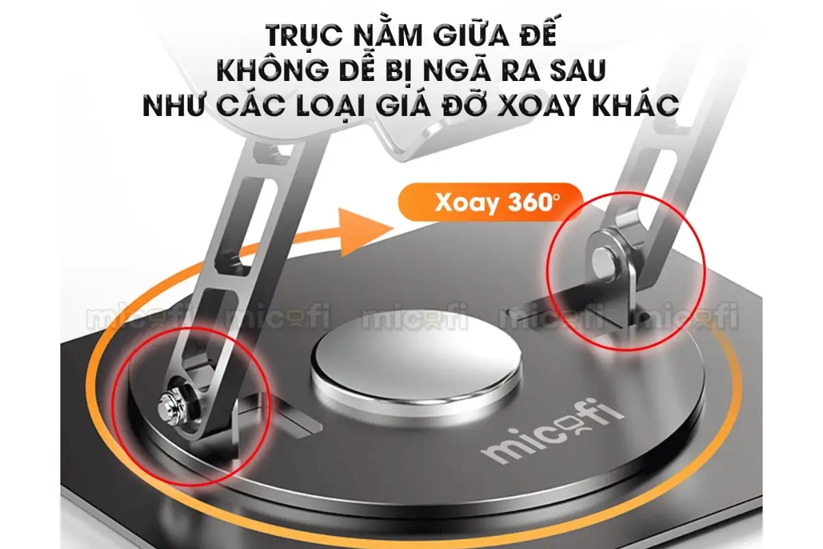 Giá Đỡ Laptop Micofi Ipad, Máy Tính Bảng, Kê Tablet Xoay 360 Độ1