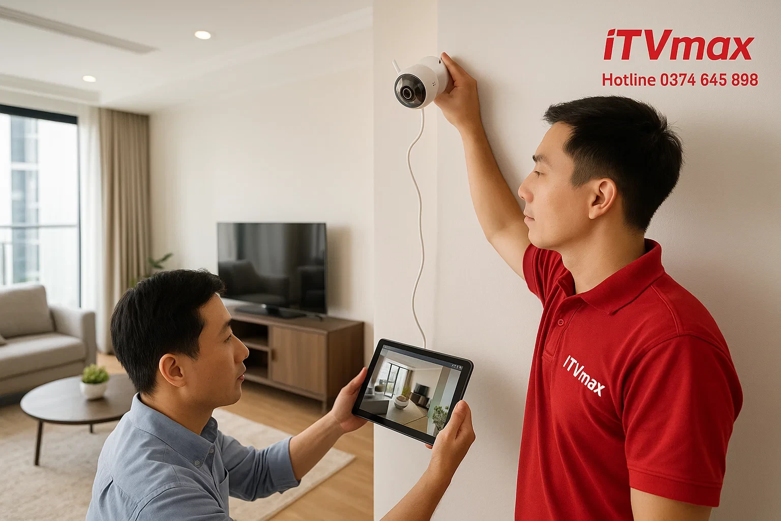 lắp camera wifi EZVIZ trong căn hộ cao cấp Vinhomes Gardenia Nam Từ Liêm