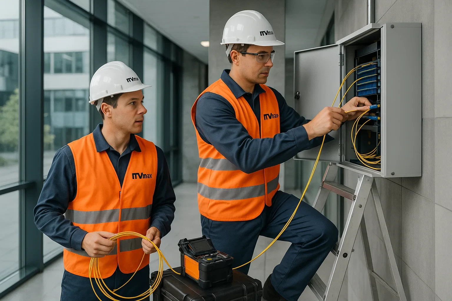 thi công lắp đặt mạng quang cho toà nhà văn phòng