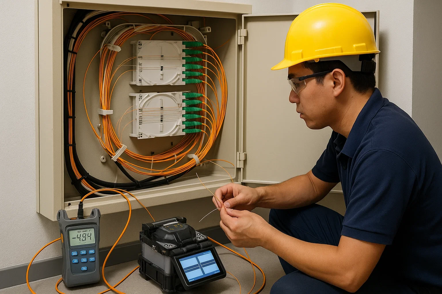 thi công hàn nối quang cho hệ thống GPON