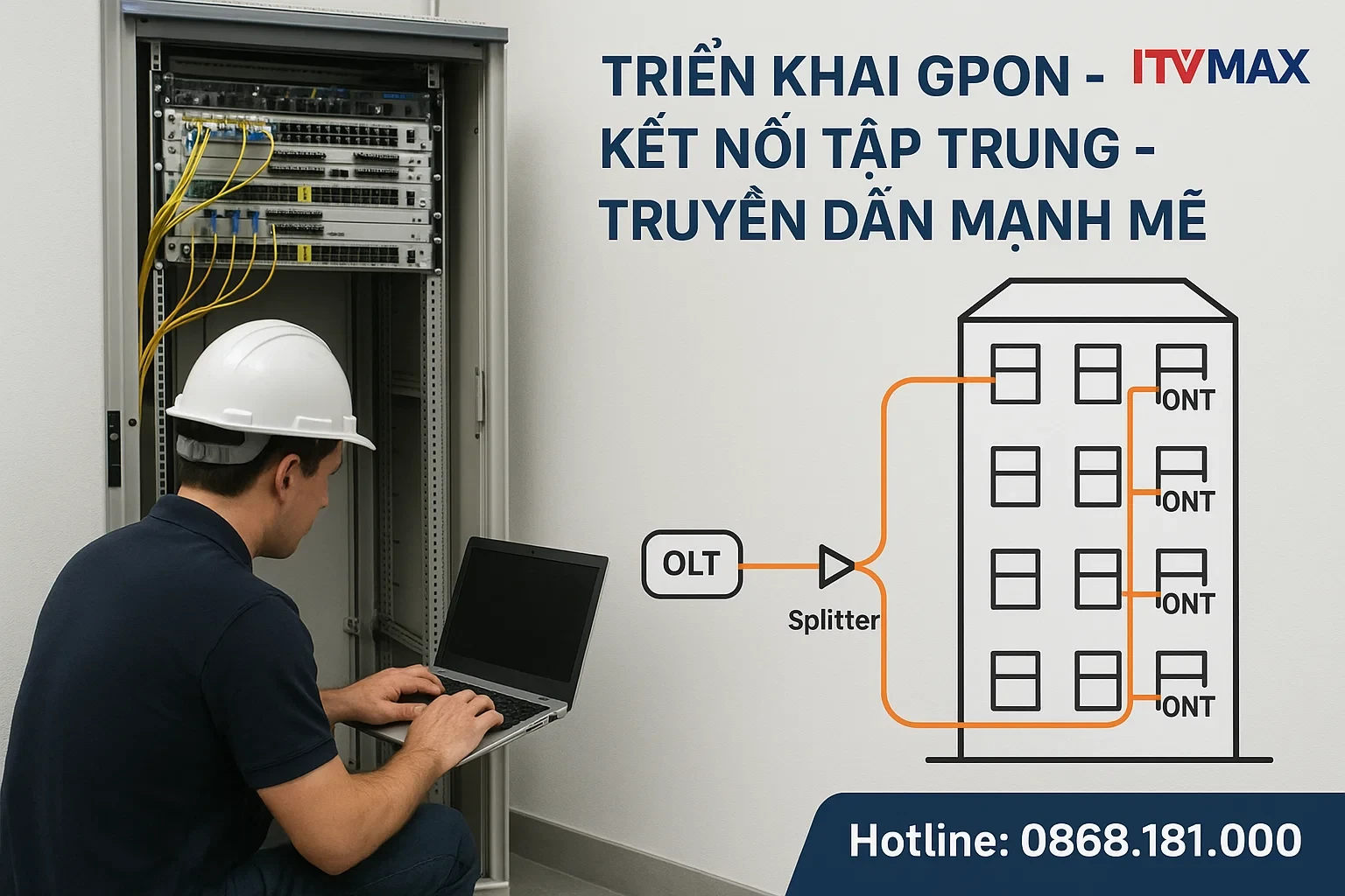 Triển Khai GPON – Giải Pháp Mạng Quang Tập Trung, Mạnh Mẽ Và Linh Hoạt