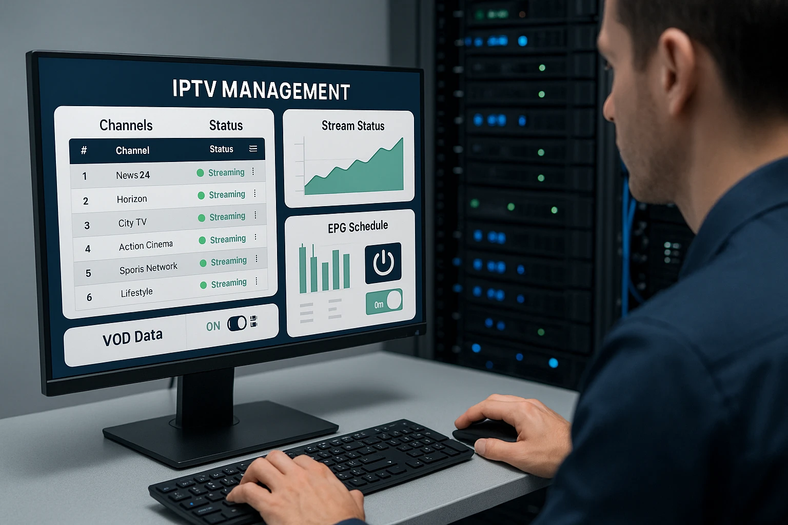 Giao diện CMS quản lý IPTV