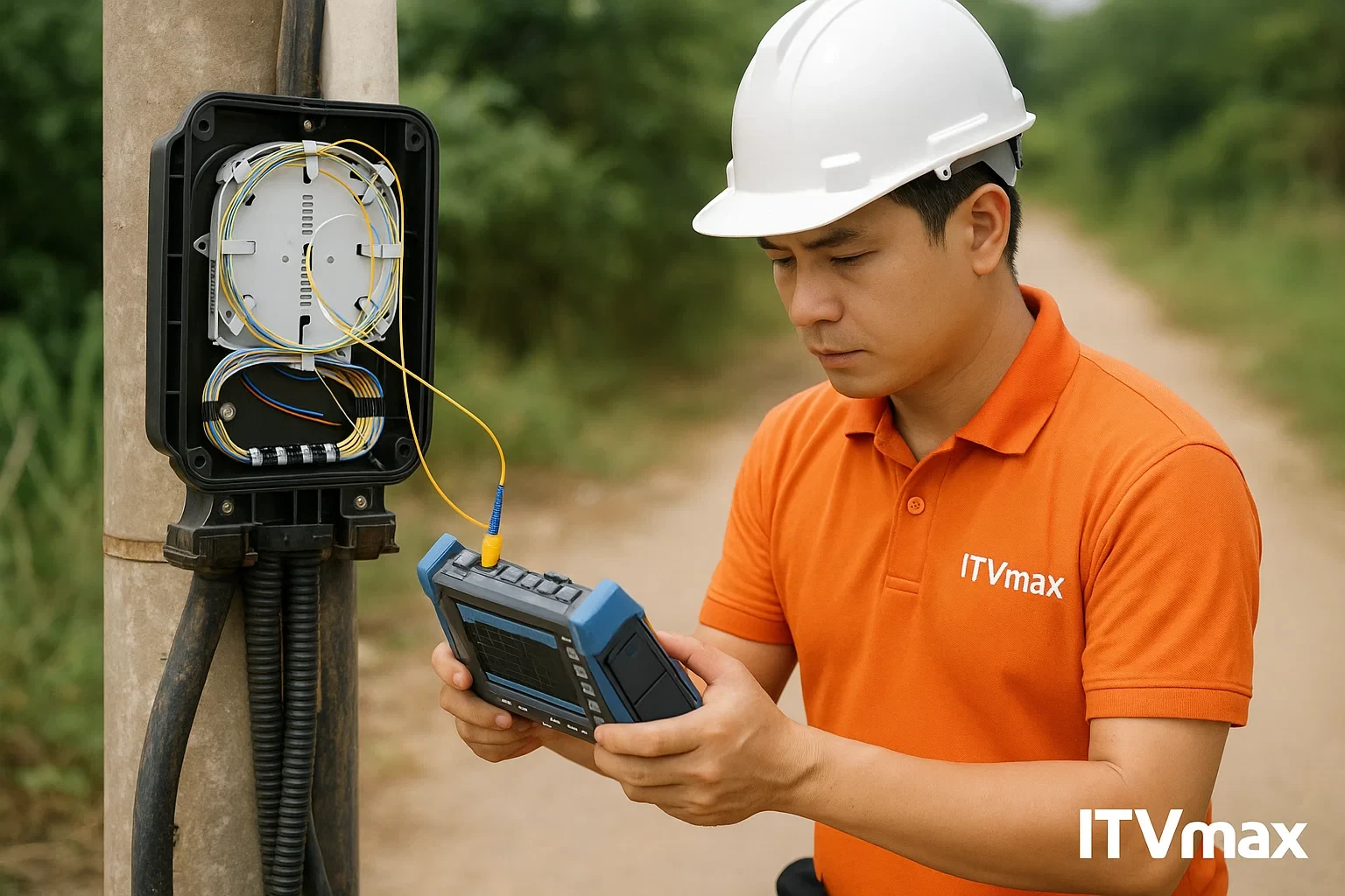 đo test tuyến cáp quang bằng thiết bị OTDR ngoài hiện trường