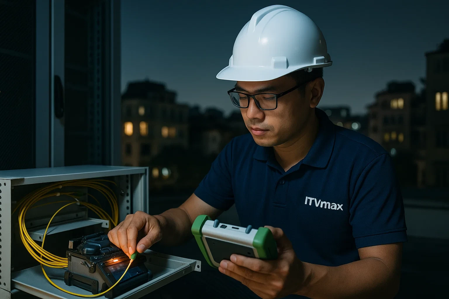 test tín hiệu OTDR tại phòng máy