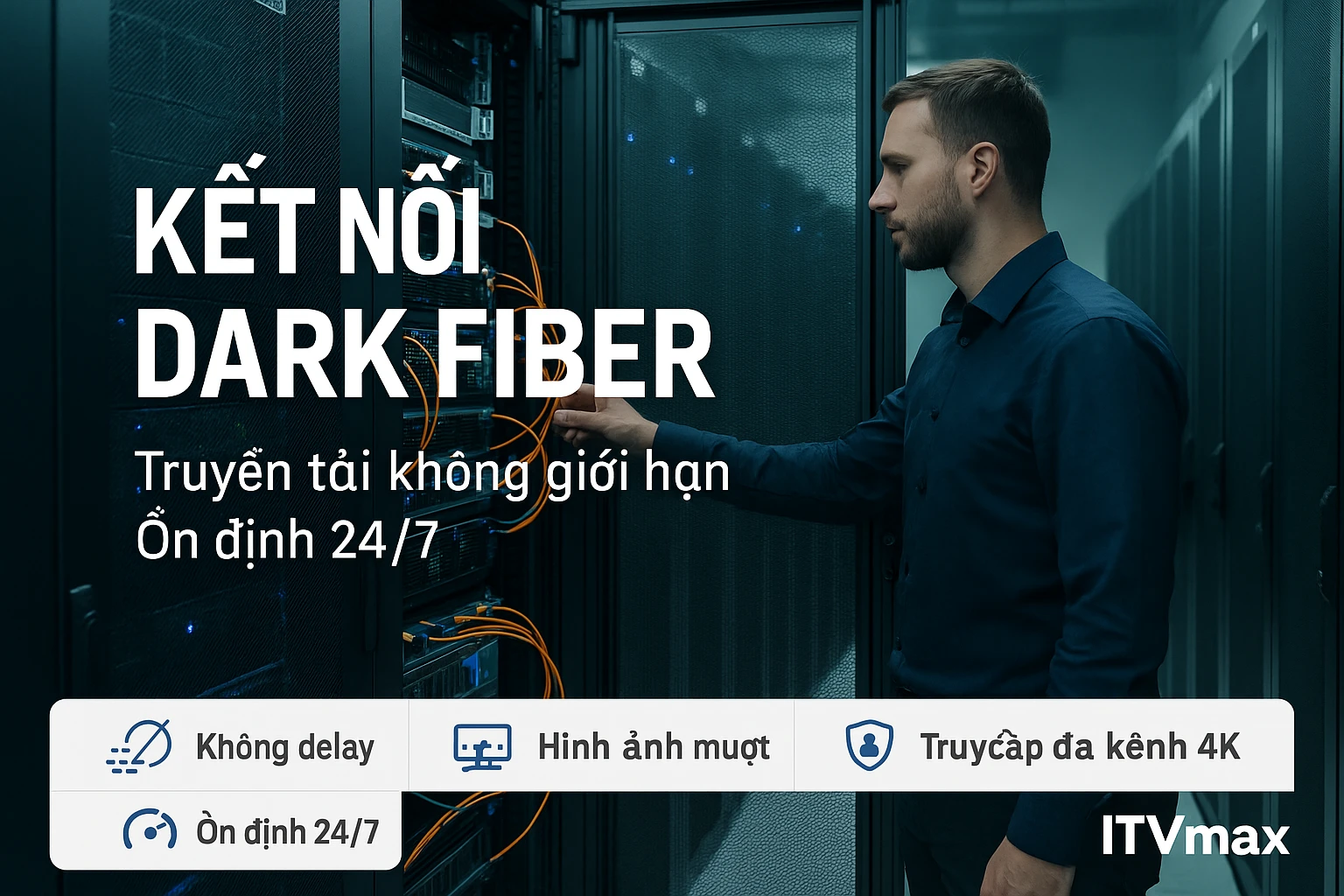 Ảnh thực tế mô phỏng trung tâm dữ liệu