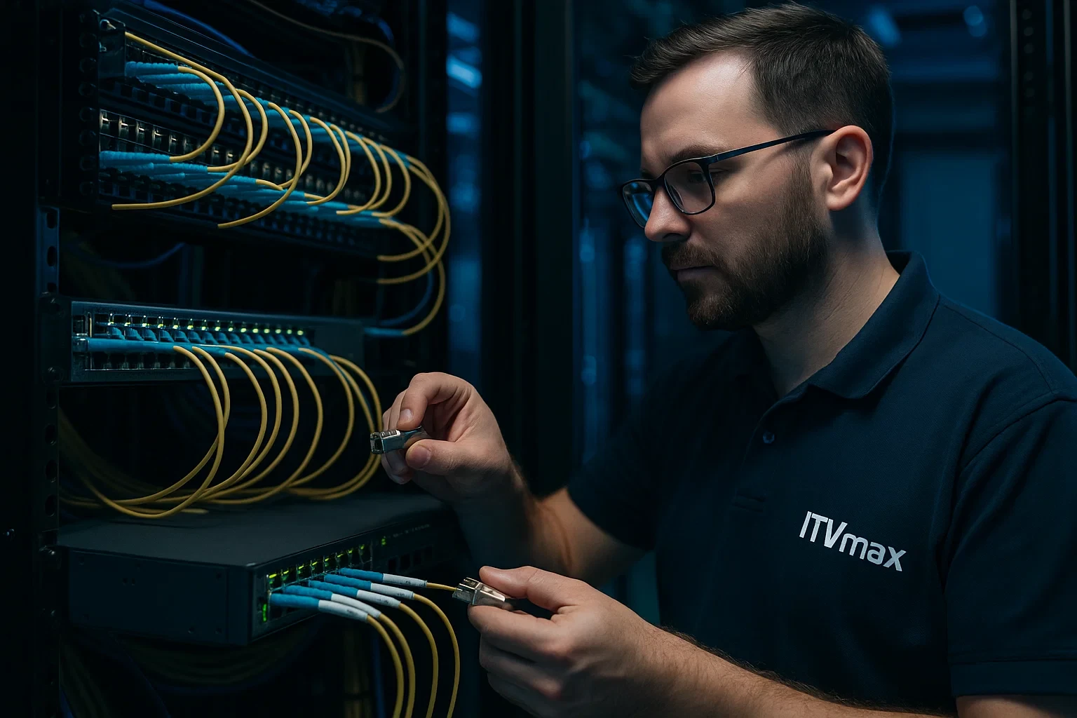 cấu hình thiết bị truyền dẫn hoặc cắm module SFP vào Switch